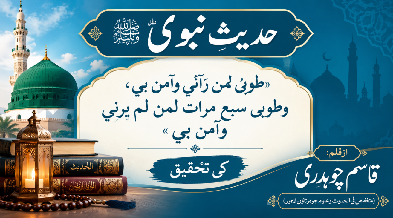 حدیثِ نبوی صلى الله عليه وسلم: « طوبى لمن رآني وآمن بي » کی تحقیق